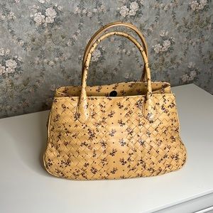 Bottega Veneta leather handbag.